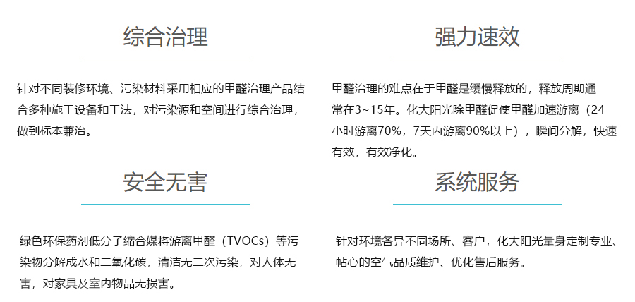 化大阳光除甲醛施工方案